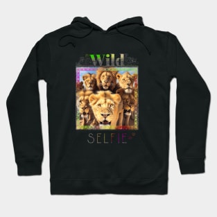 Lion King Wild Nature Funny Happy Humor Photo Selfie Hoodie